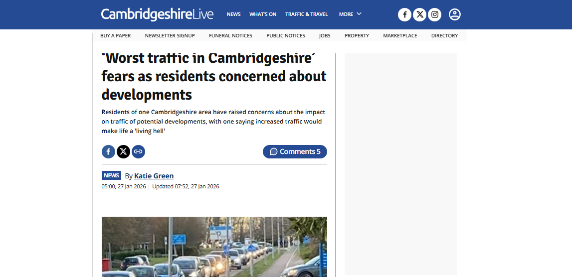 Press: Cambridgeshire Live January 2026